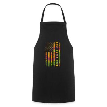 Best Uncle - Cooking Apron - black - Front - AI Model Male 185 dark (185cm)