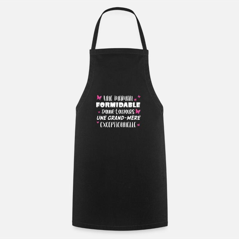 A great mom always gives a - Cooking Apron - black