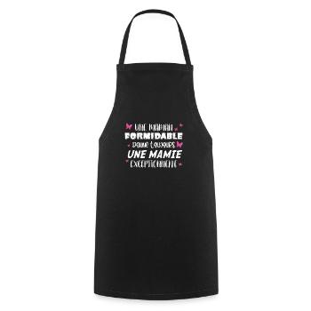 Une Maman Formidable Donne Toujours Une Mamie - Tablier de cuisine - noir - Devant - AI Model Male 185 dark (185cm)