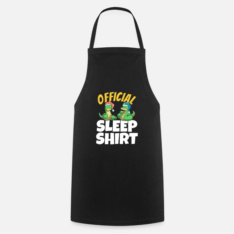 Schlafende Schlangen geschenk - Kochschürze - Schwarz