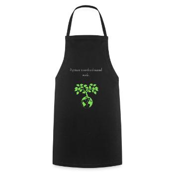 A picture is worth a thousand words - Tablier de cuisine - noir - Devant - AI Model Male 185 dark (185cm)