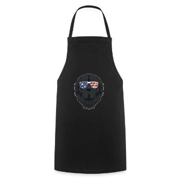 Newfoundland USA Sunglasses I American Flag - Cooking Apron - black - Front - AI Model Male 185 dark (185cm)