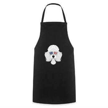 Poodle USA Sunglasses I American Flag Poodle - Cooking Apron - black - Front - AI Model Male 185 dark (185cm)