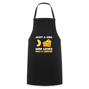 Just a Girl Who Loves Mac And Cheese - Kochschürze - Schwarz - Vorne - AI Model Male 185 dark (185cm)