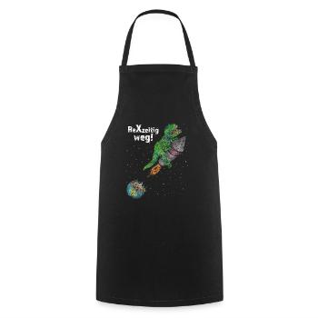 Klimaschutz Umwelt No Planet Dino T-Rex - Kochschürze - Schwarz - Vorne - AI Model Male 185 dark (185cm)