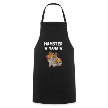 Hamster Mama Zwerghamster Goldhamster - Kochschürze - Schwarz - Vorne - AI Model Male 185 dark (185cm)