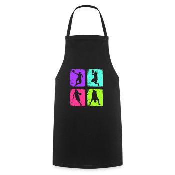 Vintage Women's Basketball - Cooking Apron - black - Front - AI Model Male 185 dark (185cm)