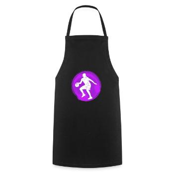 Women's Basketball - Cooking Apron - black - Front - AI Model Male 185 dark (185cm)