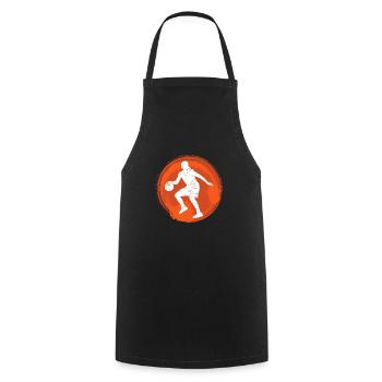Women's Basketball - Cooking Apron - black - Front - AI Model Male 185 dark (185cm)