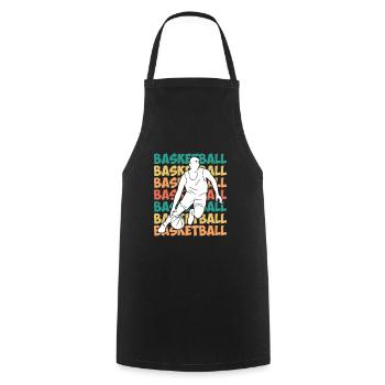 Basketball Vintage Basketballer - Kochschürze - Schwarz - Vorne - AI Model Male 185 dark (185cm)