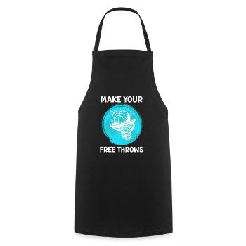 Make your free throws basketball - Cooking Apron - black - Front - AI Model Male 185 dark (185cm)