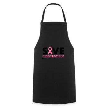 Save Motorboating - Breast Cancer Awareness - Kochschürze - Schwarz - Vorne - AI Model Male 185 dark (185cm)