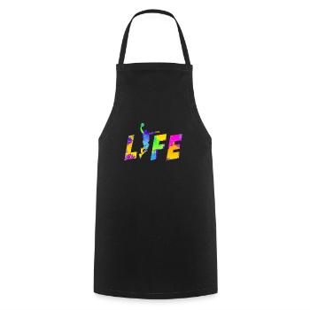 Basketteur De vie Joueur de basket-ball - Tablier de cuisine - noir - Devant - AI Model Male 185 dark (185cm)