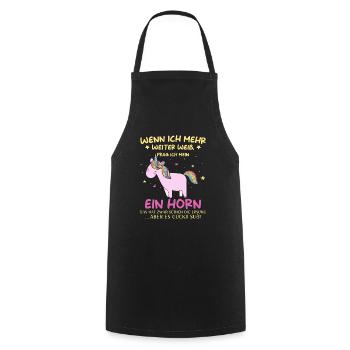 Einhorn Sprüche Einhorn Damen - Kochschürze - Schwarz - Vorne - AI Model Male 185 dark (185cm)