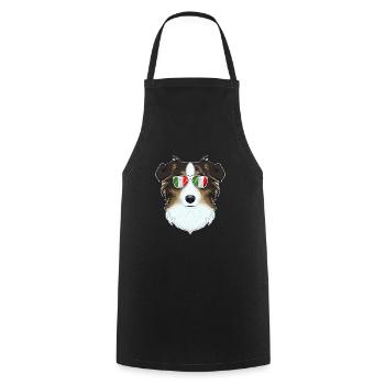 Australian Shepherd Italy Lunettes de soleil I Italien - Tablier de cuisine - noir - Devant - AI Model Male 185 dark (185cm)