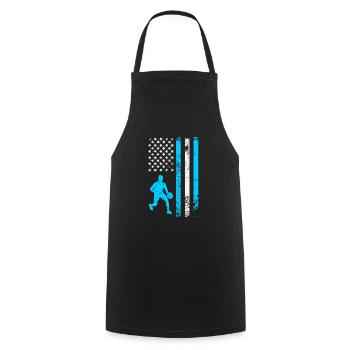 USA Basketball Player US Basketball - Cooking Apron - black - Front - AI Model Male 185 dark (185cm)