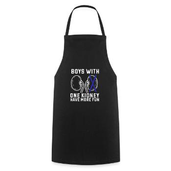 Kidney Transplant Donation Organ Donor - Cooking Apron - black - Front - AI Model Male 185 dark (185cm)