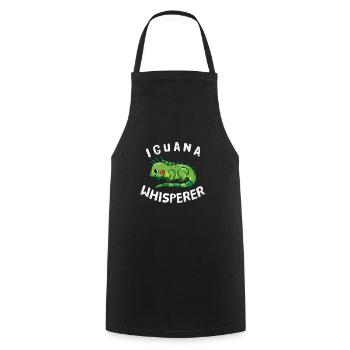 Iluana Whisperer Iguana Reptiles Amateurs - Tablier de cuisine - noir - Devant - AI Model Male 185 dark (185cm)