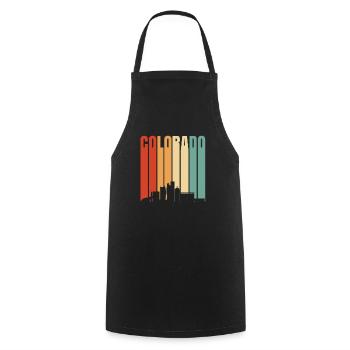 Colorado cityscape gift - Cooking Apron - black - Front - AI Model Male 185 dark (185cm)