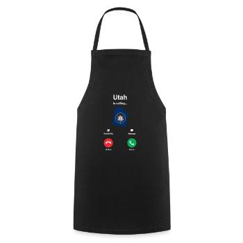 Utah - Tablier de cuisine - noir - Devant - AI Model Male 185 dark (185cm)