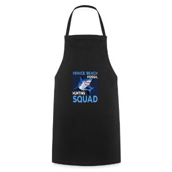 Fossil Hunter Design for a Shark Tooth Enthusiast - Cooking Apron - black - Front - AI Model Male 185 dark (185cm)