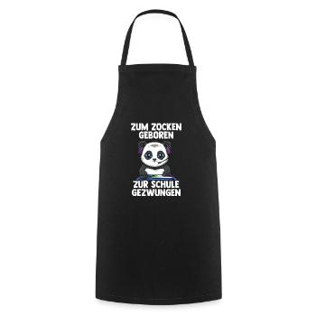 Gaming Panda - Computerspiele Online Spiele - Kochschürze - Schwarz - Vorne - AI Model Male 185 dark (185cm)