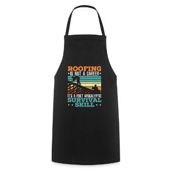 La toiture n’est pas une carrière Roof Whisperer Roof Ninja - Tablier de cuisine - noir - Devant - AI Model Male 185 dark (185cm)