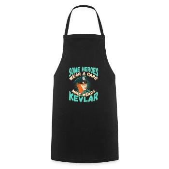Law Enforcment Design for a Police Officer - Cooking Apron - black - Front - AI Model Male 185 dark (185cm)