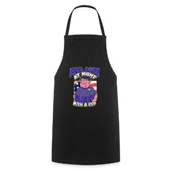 Law Enforcment Design for a Police Officer - Cooking Apron - black - Front - AI Model Male 185 dark (185cm)
