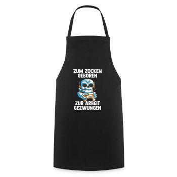 Gamer Skelett - Computer Online Spiele Streaming - Kochschürze - Schwarz - Vorne - AI Model Male 185 dark (185cm)