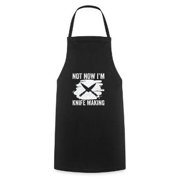 Knifemaking Knife Making Bladesmith Smithing Knife - Cooking Apron - black - Front - AI Model Male 185 dark (185cm)
