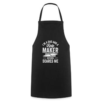 Knifemaking Knife Making Bladesmith Smithing Knife - Cooking Apron - black - Front - AI Model Male 185 dark (185cm)