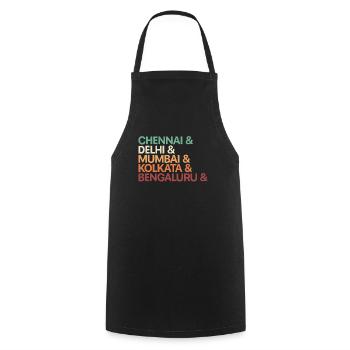 Onam Festival Inde Vacances Indien Kerala - Tablier de cuisine - noir - Devant - AI Model Male 185 dark (185cm)
