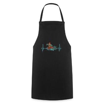 Canoeing Canoeing Water Sports Heartbeat Paddling - Cooking Apron - black - Front - AI Model Male 185 dark (185cm)