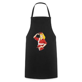 Danish Girl Unbreakable I Danish Heritage I - Cooking Apron - black - Front - AI Model Male 185 dark (185cm)