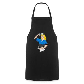 Fille estonienne incassable I Héritage estonien I - Tablier de cuisine - noir - Devant - AI Model Male 185 dark (185cm)