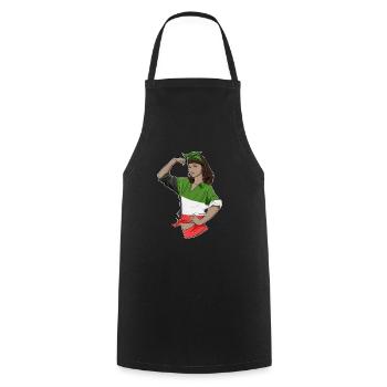 Fille koweïtienne incassable I Héritage koweïtien I - Tablier de cuisine - noir - Devant - AI Model Male 185 dark (185cm)