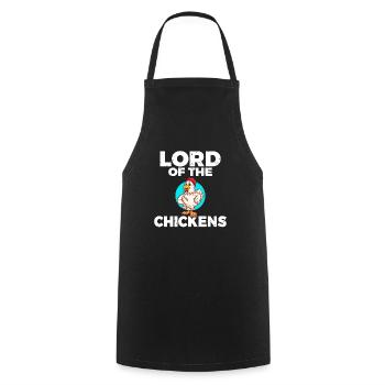 Lord of the Chickens Chicken Lover Farmer Rooster - Cooking Apron - black - Front - AI Model Male 185 dark (185cm)