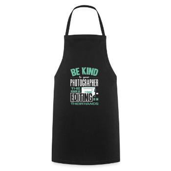 Photographer Photography Quota - Cooking Apron - black - Front - AI Model Male 185 dark (185cm)