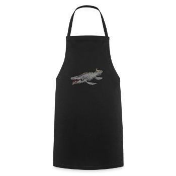 Mosasaurus I Marine Repiel Fossiles du Crétacé - Tablier de cuisine - noir - Devant - AI Model Male 185 dark (185cm)