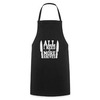 Knifemaking Knife Making Bladesmith Smithing - Cooking Apron - black - Front - AI Model Male 185 dark (185cm)