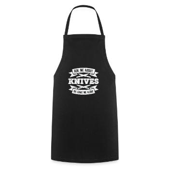 Knifemaking Knife Making Bladesmith Smithing - Cooking Apron - black - Front - AI Model Male 185 dark (185cm)