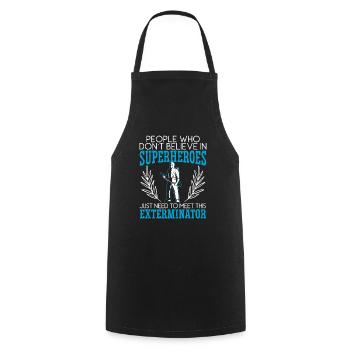 Exterminator Animal Control Pest Control - Cooking Apron - black - Front - AI Model Male 185 dark (185cm)