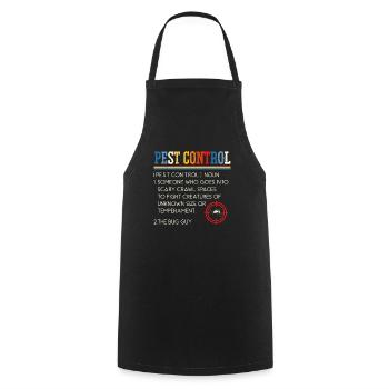 Exterminator Animal Control Pest Control - Cooking Apron - black - Front - AI Model Male 185 dark (185cm)