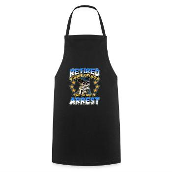Law Enforcement Design for a Police Officer - Cooking Apron - black - Front - AI Model Male 185 dark (185cm)