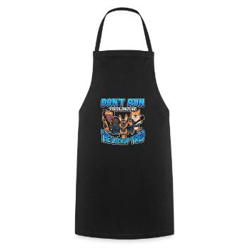 Law Enforcement Design for a Police Officer - Cooking Apron - black - Front - AI Model Male 185 dark (185cm)