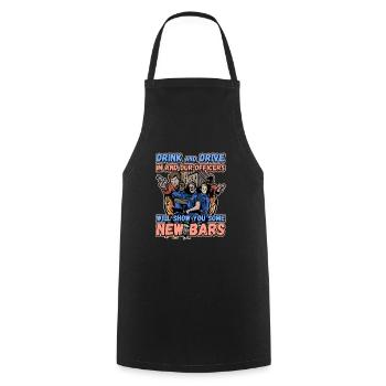Law Enforcement Design for a Police Officer - Cooking Apron - black - Front - AI Model Male 185 dark (185cm)