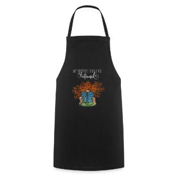 Reading Books Book Club Library Book Lovers - Cooking Apron - black - Front - AI Model Male 185 dark (185cm)