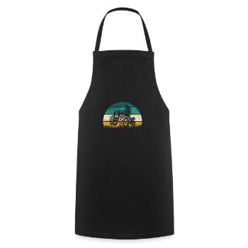 Quad Retro ATV Vintage Offroad - Tablier de cuisine - noir - Devant - AI Model Male 185 dark (185cm)