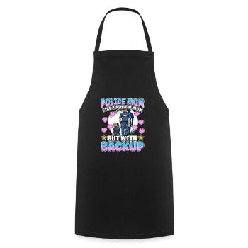 Law Enforcement Design for a Police Officer - Cooking Apron - black - Front - AI Model Male 185 dark (185cm)